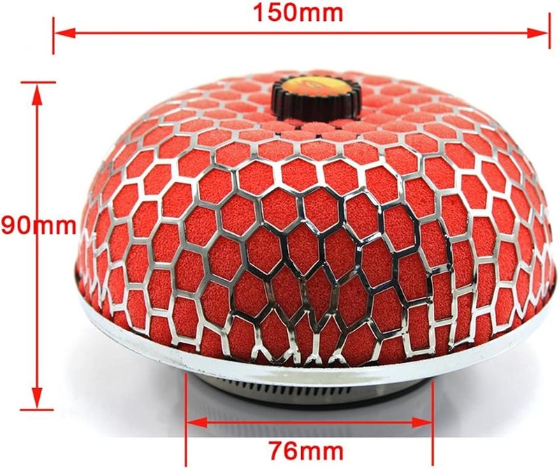 Wivplex High Flow Air Filter for Cars - 76mm Mushroom Head - Image 2