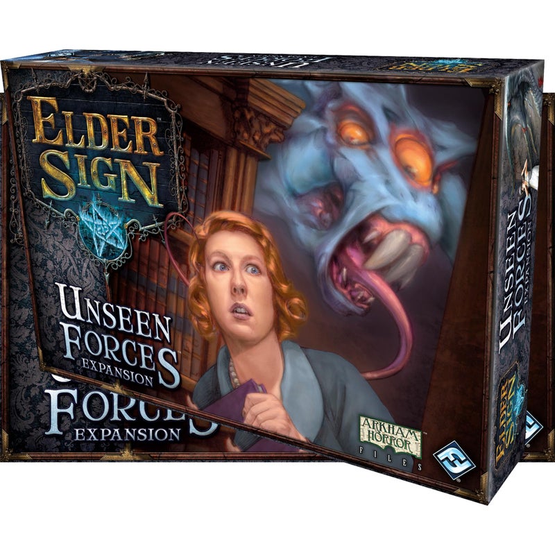 Asmodee Elder Sign Unseen Forces Board Game EXPANSION - Mystical Blessings, Curses, and New Challenges! Cooperative Dice Adventure, Ages 14+, 1-8 Players, 1-2 Hour Playtime, Made by Fantasy Flight Games - Image 4