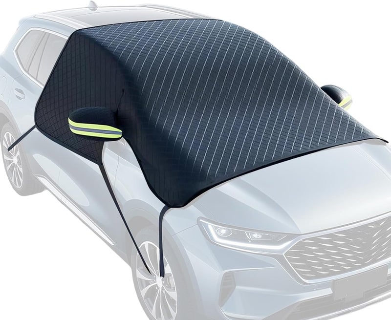 Car Windshield Snow Cover - Waterproof Ice Protector, Weather Resistant Frost and Rain Shield, Windproof Winter Auto Accessory, Convenient Setup Exterior Glass Protection | for Vehicles, Use - Image 1