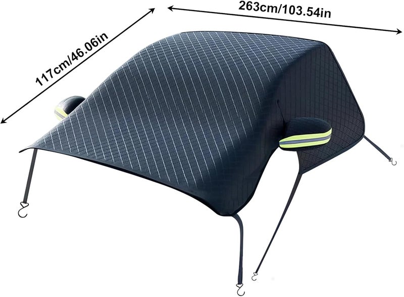 Car Windshield Snow Cover - Waterproof Ice Protector, Weather Resistant Frost and Rain Shield, Windproof Winter Auto Accessory, Convenient Setup Exterior Glass Protection | for Vehicles, Use - Image 5