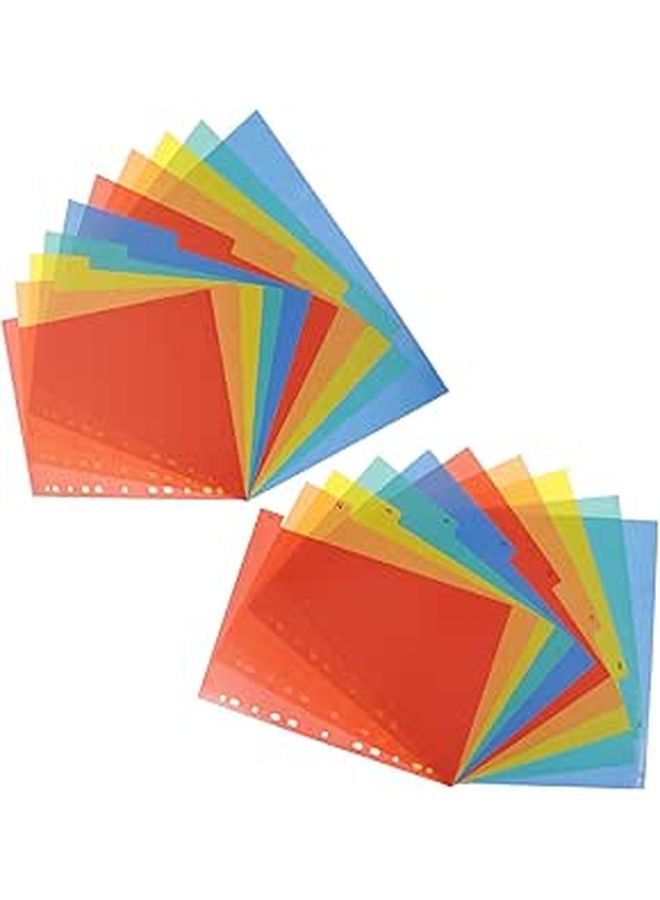 A4 11 Hole Binder Index Dividers 20pcs Set 10 Blank 10 Numbered Colorful Pages - Image 1