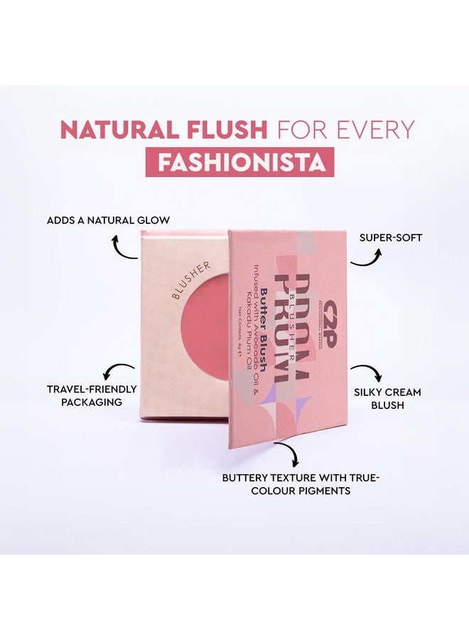 C2P PROFESSIONAL MAKEUP C2P Pro Blusher For Face Makeup Palette | Prom Cream Blush For Women | Lightweight Long Lasting Matte Finish | Infused With Kakadu Plum And Avocado Oil - (Nude Pink - She'S That Girl 01, 4Gm) - Image 3