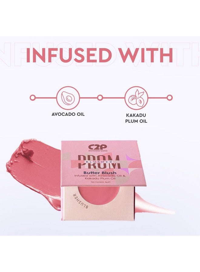C2P PROFESSIONAL MAKEUP C2P Pro Blusher For Face Makeup Palette | Prom Cream Blush For Women | Lightweight Long Lasting Matte Finish | Infused With Kakadu Plum And Avocado Oil - (Nude Pink - She'S That Girl 01, 4Gm) - Image 2