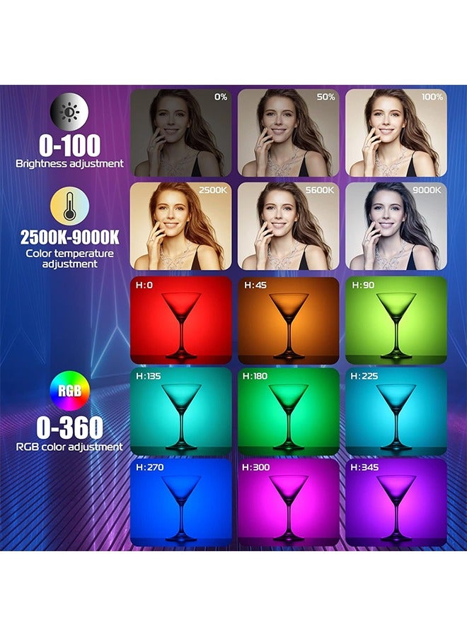 ULANZI VL119 Handheld Light Wand, 360° RGB LED Video Light Stick for Photography, 2600mAh Rechargeable Tube Light for Video Shooting, 2500-9000K Dimmable Camera Light with LCD - Image 4