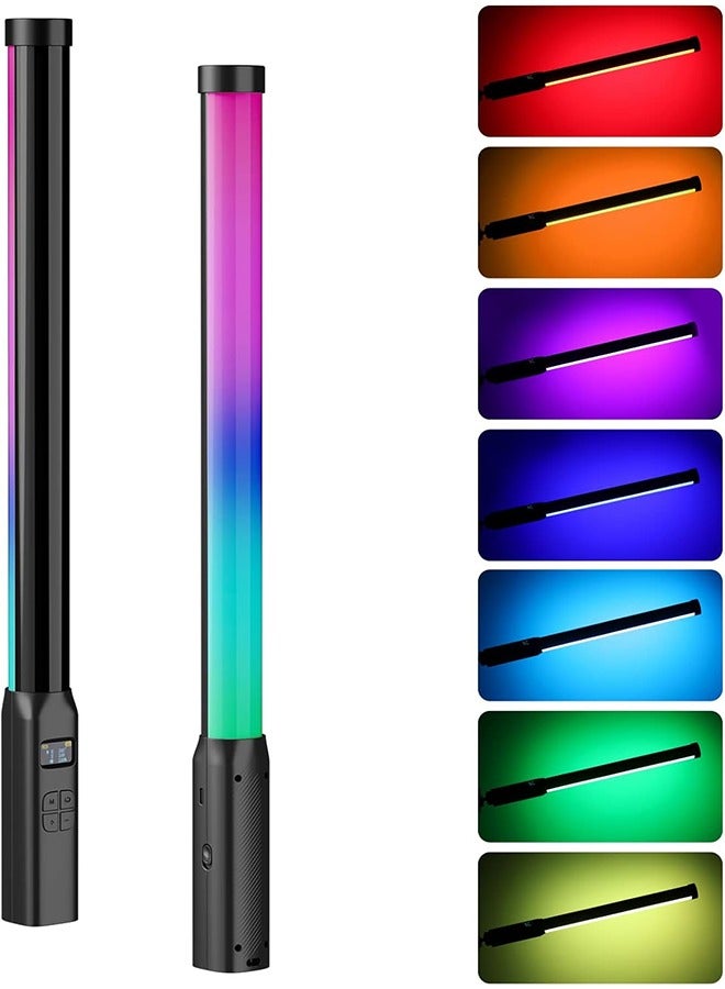 ULANZI VL119 Handheld Light Wand, 360° RGB LED Video Light Stick for Photography, 2600mAh Rechargeable Tube Light for Video Shooting, 2500-9000K Dimmable Camera Light with LCD - Image 1