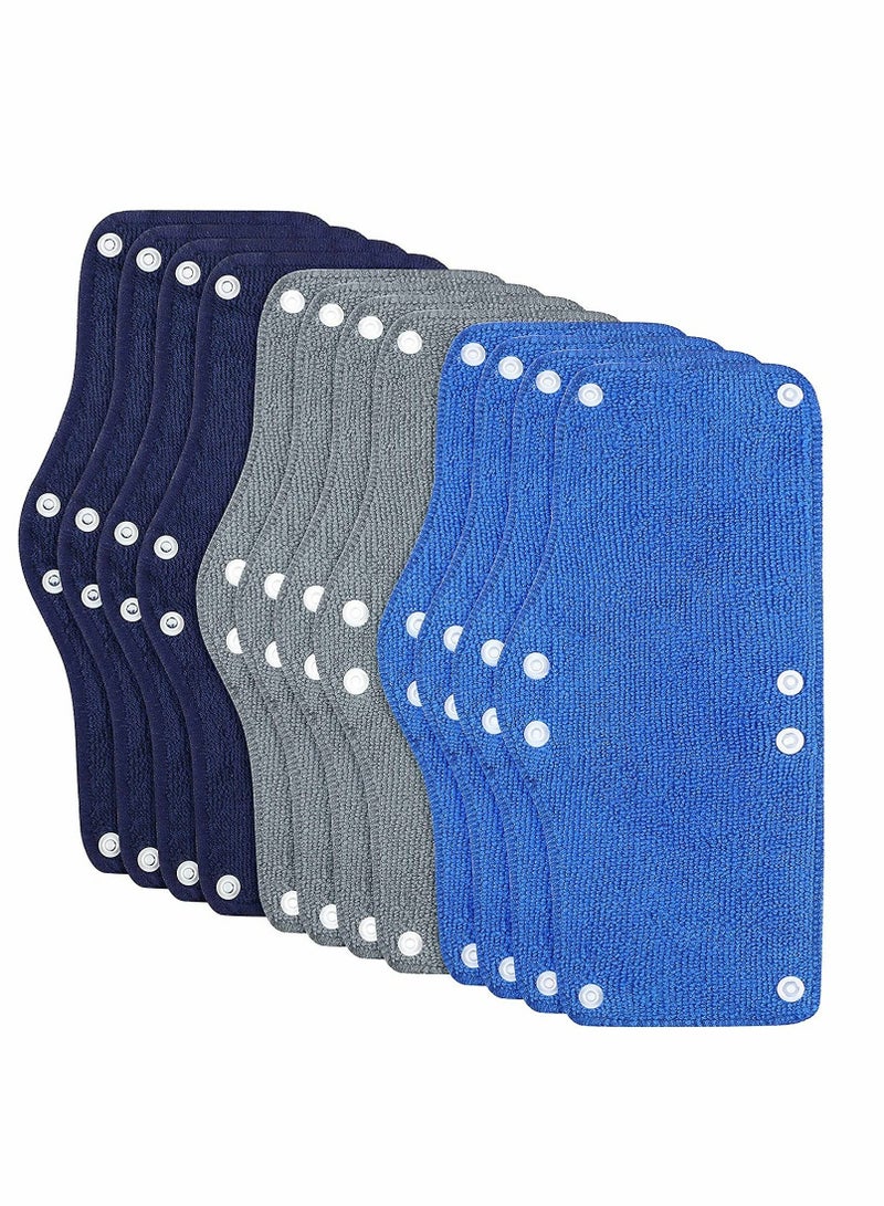 12 Helmet Sweat Belts, Helmet Sports Belts, Cotton Hard Hat Sweat Belts, Washable Terry Reusable Helmet Sweat Belts, With Padded (Dark Blue, Light Blue, Gray)  - Image 4