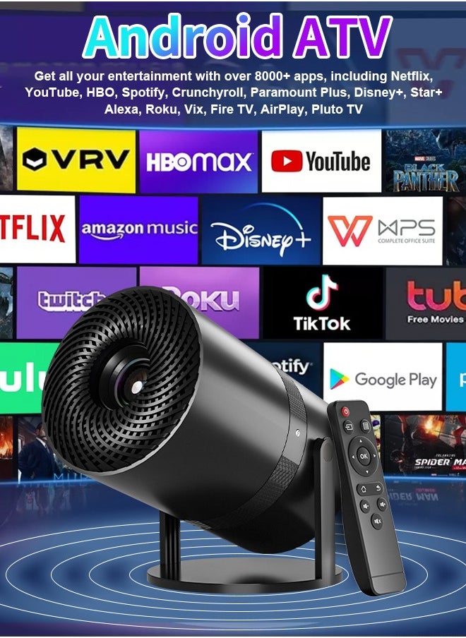 ديقيساند - جهاز عرض صغير محمول X3 مزود بشبكة 5G وWIFI وBT5.2 و260ANSI ونظام تشغيل أندرويد 11 وجهاز عرض أفلام بدقة 4K وشاشة عالية الدقة 1080 بكسل للسينما المنزلية وجهاز عرض خارجي - Image 1