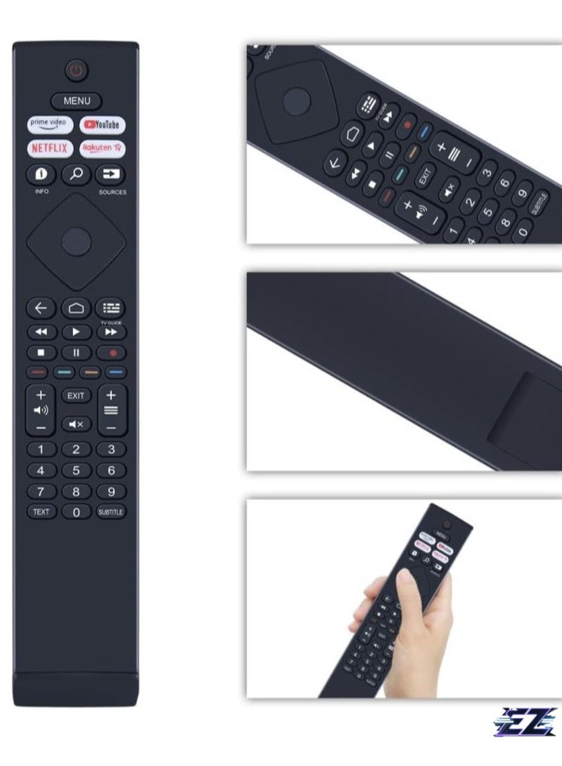 ELTRAZONE "Replacement Remote Control for Philips Smart TV – Model 398GR10BEPHN0042BC, BRC0984502/01 with Netflix, YouTube, and Prime Video Buttons" - Image 2