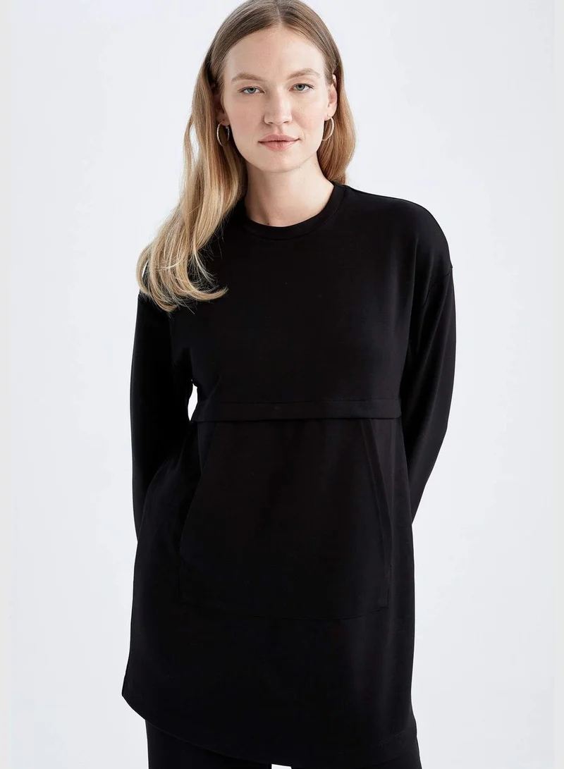 DeFacto Woman Relax Fit C Neck Knitted Long Sleeve Tunic