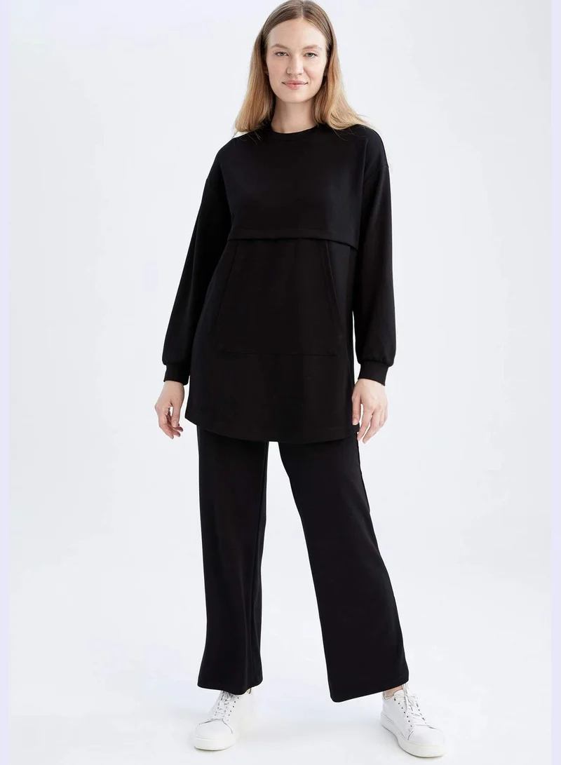 DeFacto Woman Relax Fit C Neck Knitted Long Sleeve Tunic