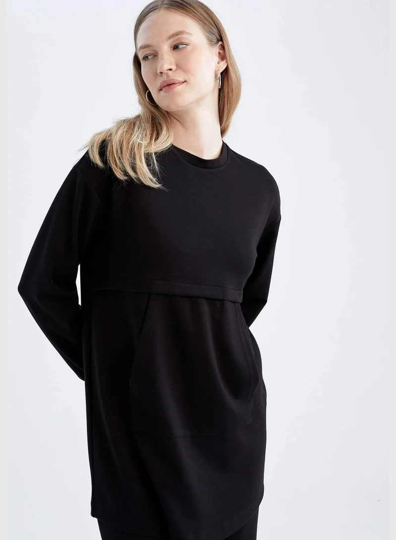 DeFacto Woman Relax Fit C Neck Knitted Long Sleeve Tunic