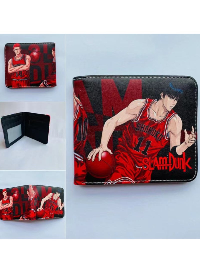 KUYING Slam Dunk, Student Card Bag, Leather Wallet 