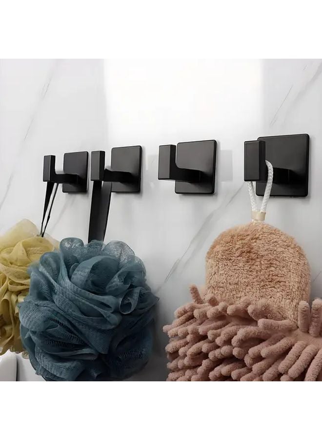 3 قطع من الخطافات الجدارية الألومنيوم الثقيلة ذاتية اللصق البيضاء - لا تحتاج لحفر - توفير للمساحة - Image 2