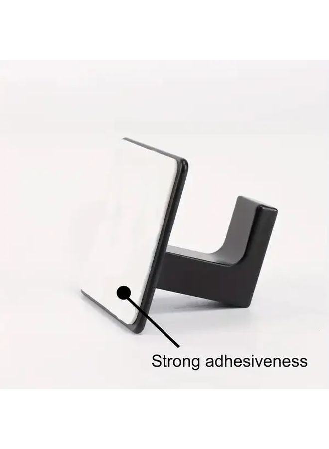 3 قطع من الخطافات الجدارية الألومنيوم الثقيلة ذاتية اللصق البيضاء - لا تحتاج لحفر - توفير للمساحة - Image 4