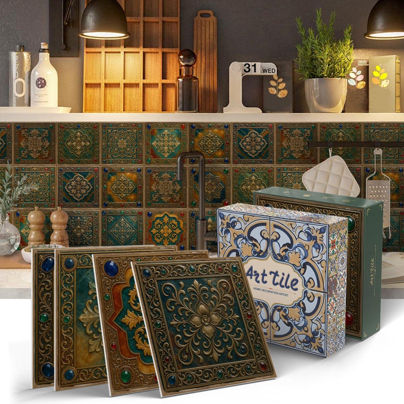 VICCI Foam Self-Adhesive Tiles 12Pcs - Mosaic Peel & Stick | Accent Wall, Coffee Bar, Furniture Facelift | Modern Home Accent - Image 1