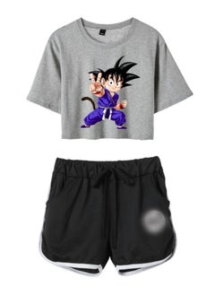 KUYING New Dragon Ball Pure Cotton Short Clothes And Casual Shorts Two Piece Set  - Image 1