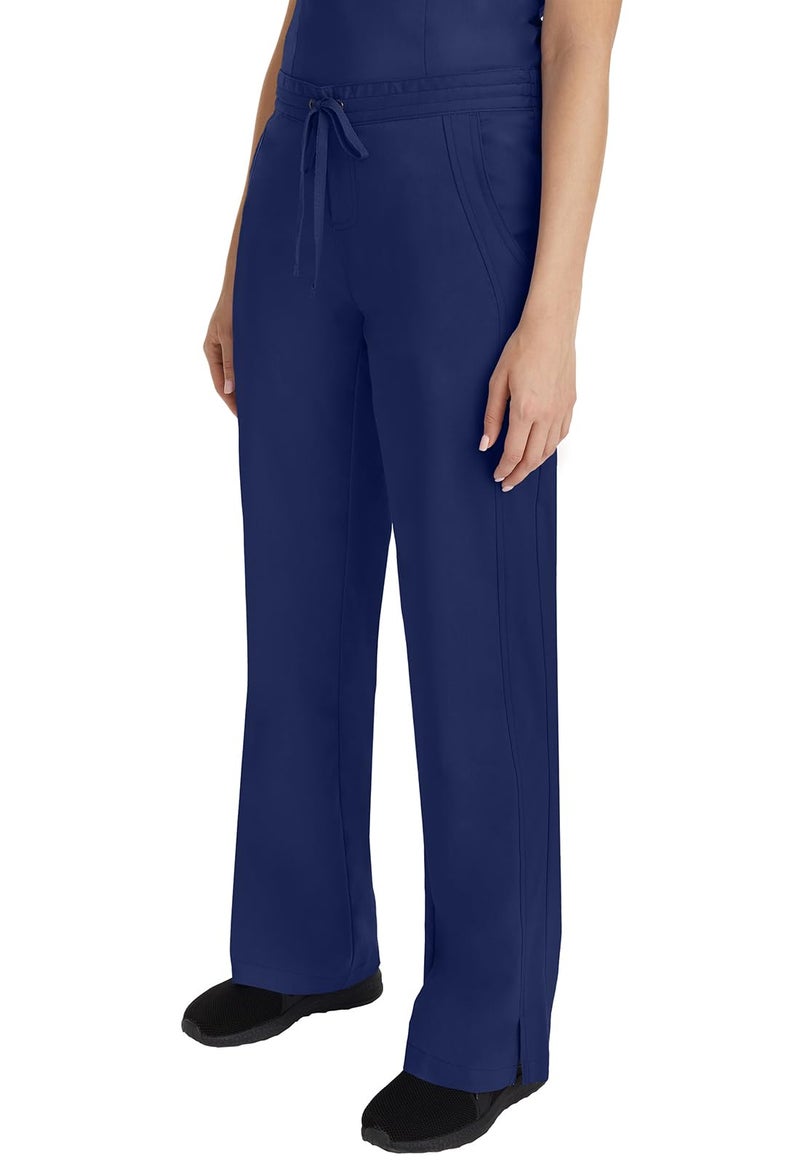 Healing Hands Taylor Women's Pants Mid Rise with 2 Pockets & Back Elastic Waistband 9095P, XS Petite, Navy - Image 4