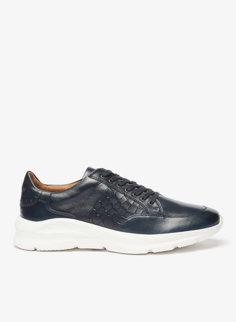 DUCHINI Men's Textured Sneakers with Lace-Up Closure - Image 1