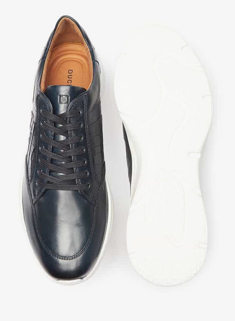 DUCHINI Men's Textured Sneakers with Lace-Up Closure - Image 4