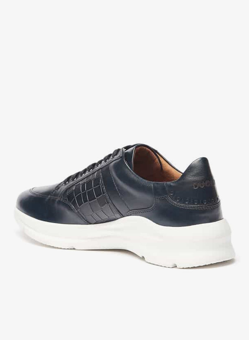 DUCHINI Men's Textured Sneakers with Lace-Up Closure - Image 2