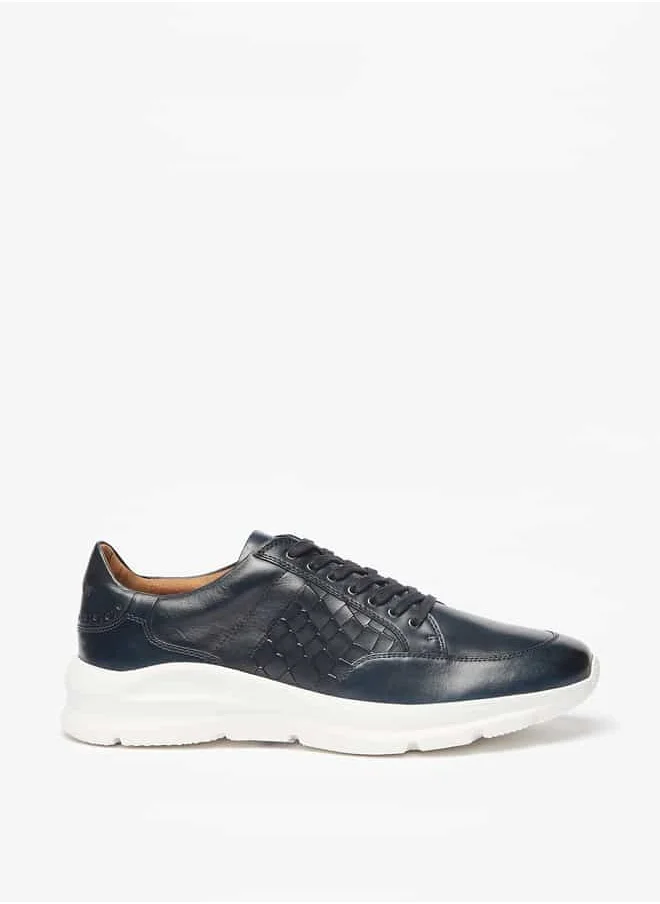 DUCHINI Men's Textured Sneakers with Lace-Up Closure