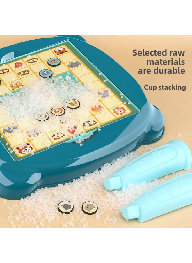 Generic - Flying Adventure Chess Snake Chess Animal Chess Two-in-one Multi-function Board Desktop Interactive Game Children's Educational Toys-Color:Snake Chess/Beast Chess [without Table Legs]] - Image 1