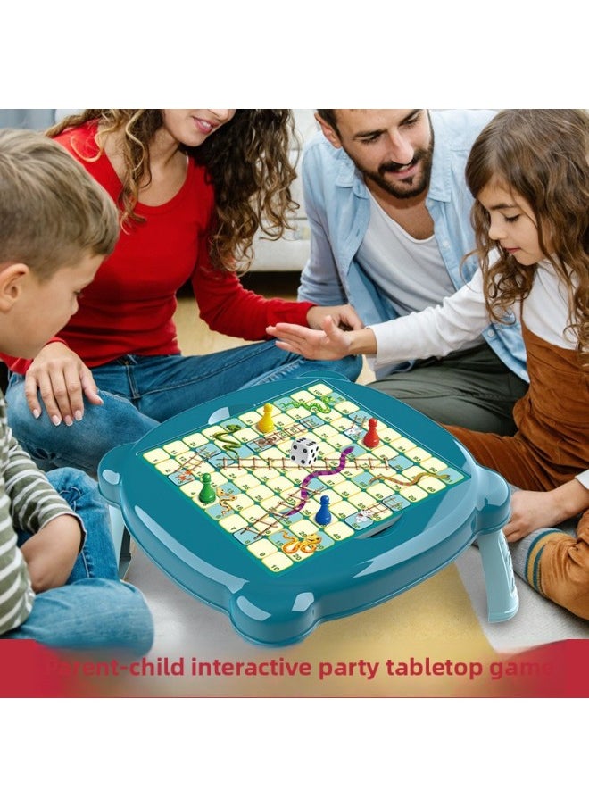 Generic - Flying Adventure Chess Snake Chess Animal Chess Two-in-one Multi-function Board Desktop Interactive Game Children's Educational Toys-Color:Snake Chess/Beast Chess [without Table Legs]] - Image 1