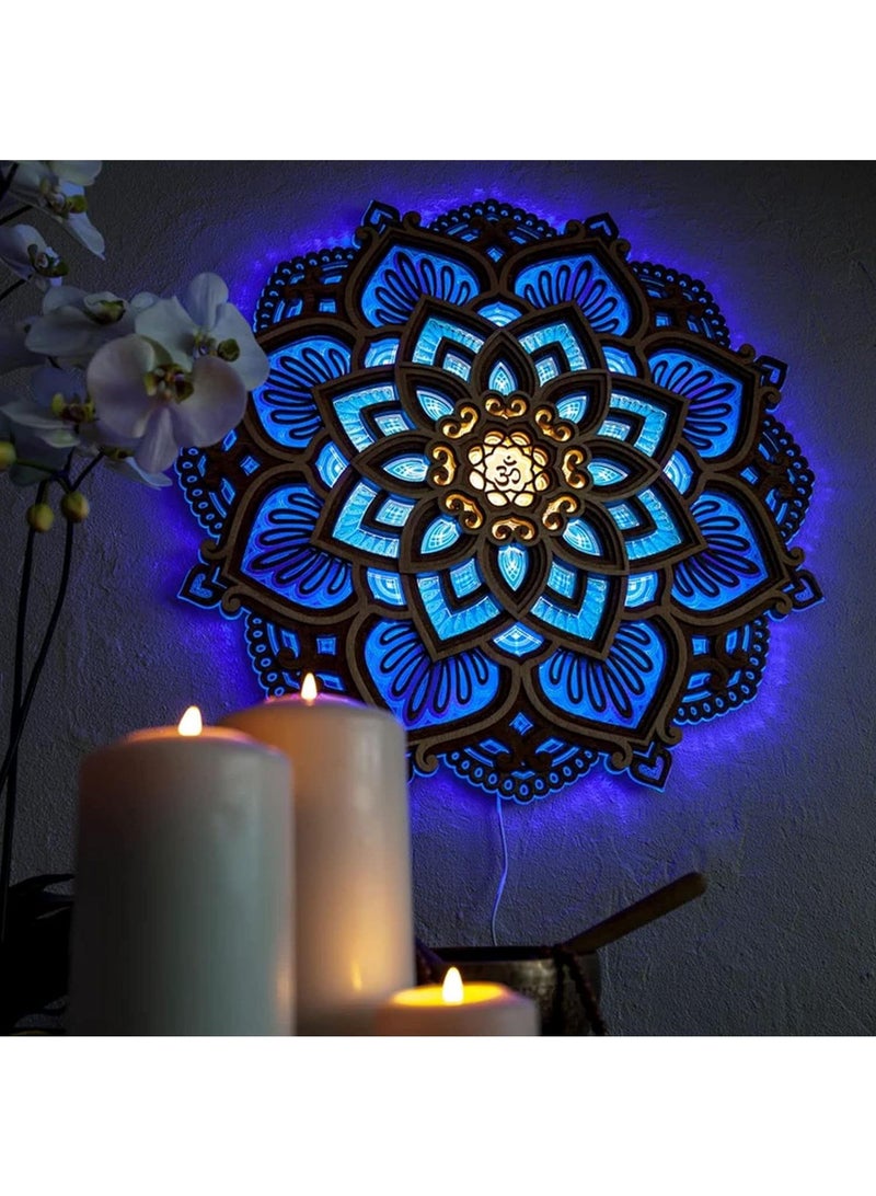 general 30*30cm Mandala Wall Decoration Illuminates Art Meditation Muslim Ramadan Lanterns - Image 2