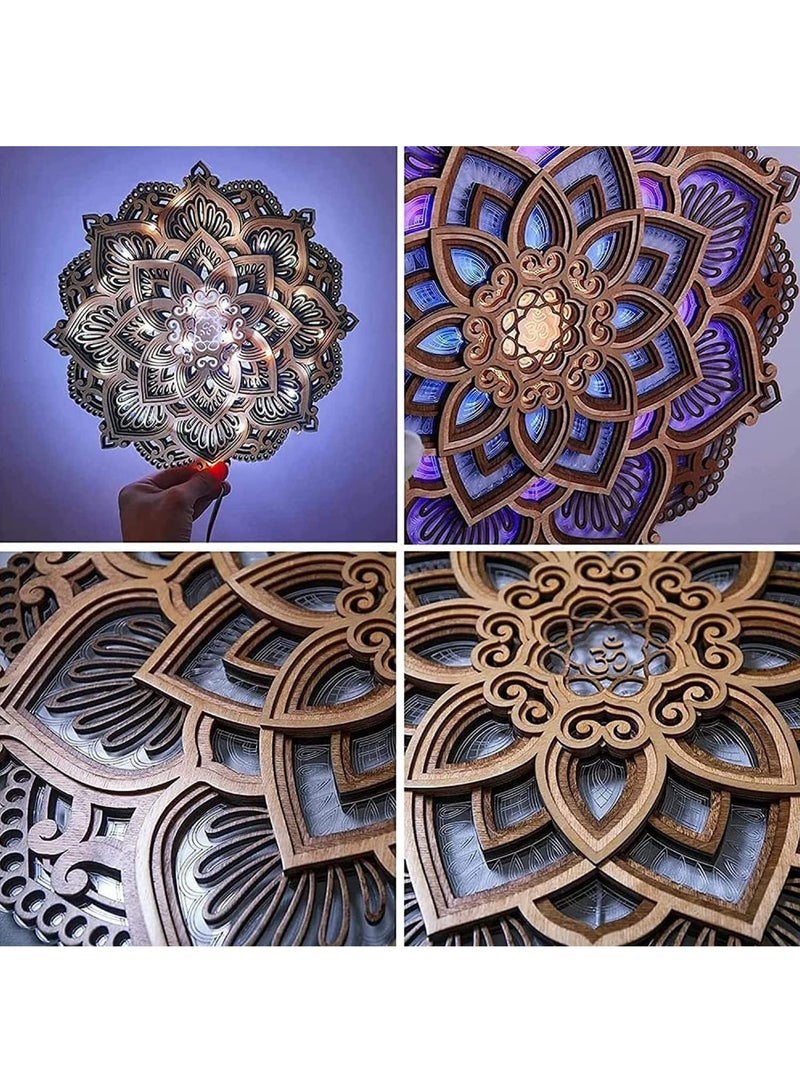 general 30*30cm Mandala Wall Decoration Illuminates Art Meditation Muslim Ramadan Lanterns - Image 5