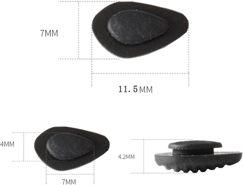 KECHIO Push-in Eyeglass Nose Pads Soft Anti Slip Nose Piece Replacement Silicone Nose Pads for Glasses Sunglasses - Image 2
