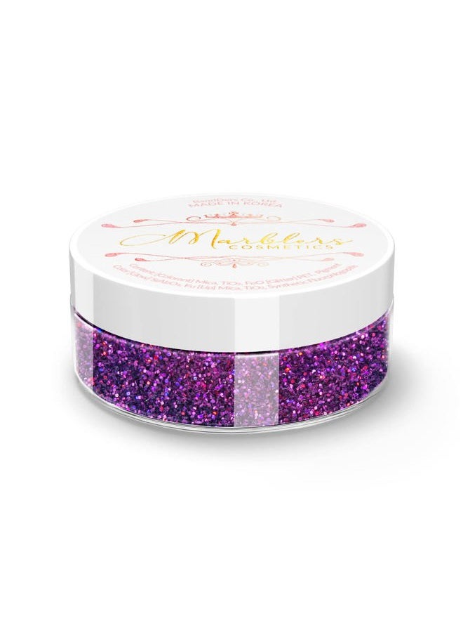 MARBLERS Holographic Face & Body Glitter [Holo Magenta] 0.18oz (5g) | Fine | Non-Toxic | Vegan | Cruelty-Free | Ethically Sourced | Festival Makeup | Eye, Hair, Nail, Eyeshadow | Cosmetic Grade  - Image 1