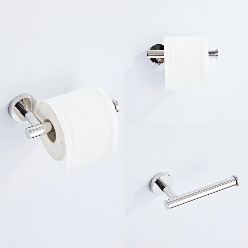 KUUBTH Chrome Bathroom Hardware Set 5 Piece with Towel Racks for Bathroom  SUS304 Stainless Steel Bath Towel Bar Set  24 Inch Wall Mounted Accessories Kit - Image 4