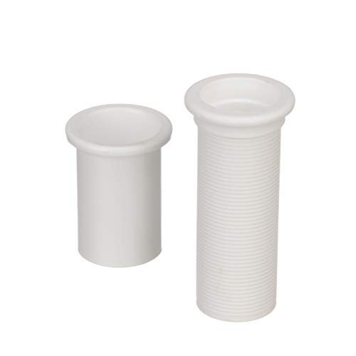 Seachoice Adjustable Splashwell Drain Tube, Fits 1-1/4 in. Opening, White Plastic - Image 2