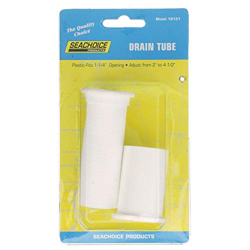 Seachoice Adjustable Splashwell Drain Tube, Fits 1-1/4 in. Opening, White Plastic - Image 5