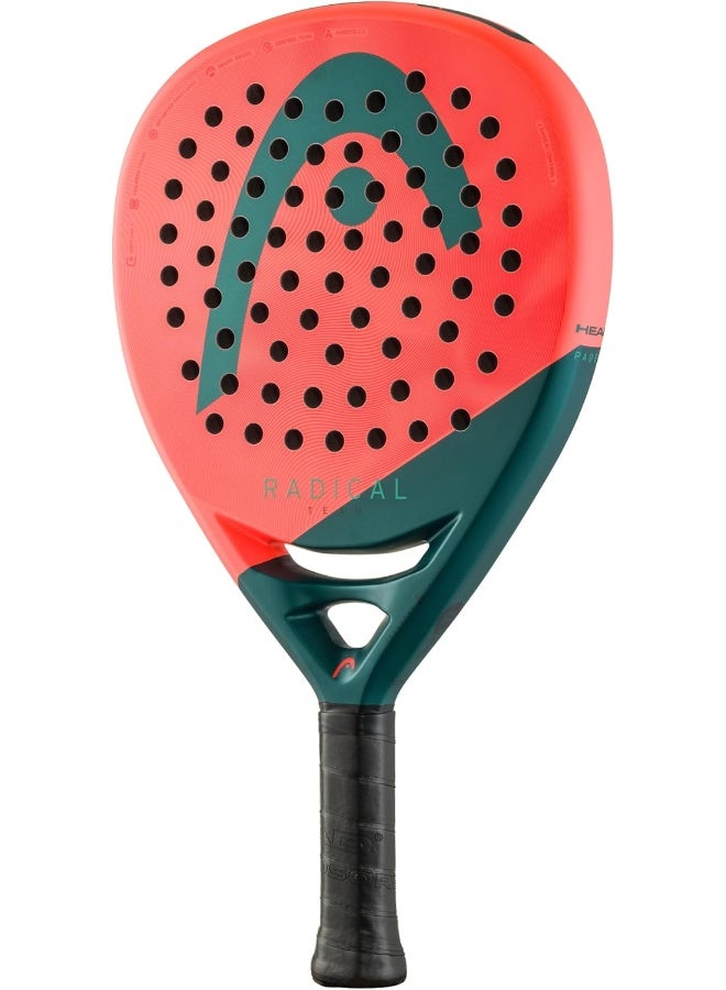 HEAD Radical Padel Racquet - Teardrop Shape with Double Layer Carbon Fiber - Image 1