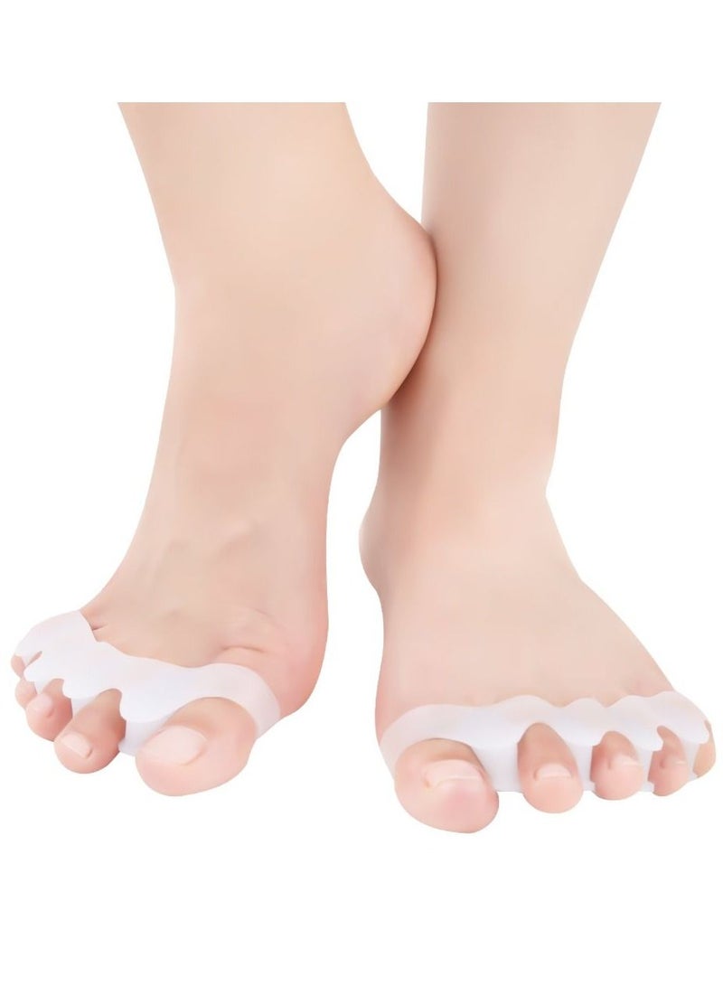 DubaiGallery 1 Pair Silicone Toe Separators Straightener Bunion Corrector Hammer Toe Spacers for Men and Women - Image 1