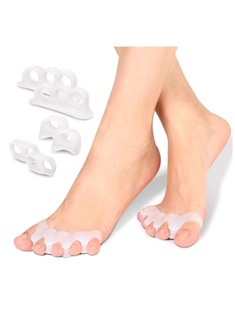 DubaiGallery 1 Pair Silicone Toe Separators Straightener Bunion Corrector Hammer Toe Spacers for Men and Women - Image 3