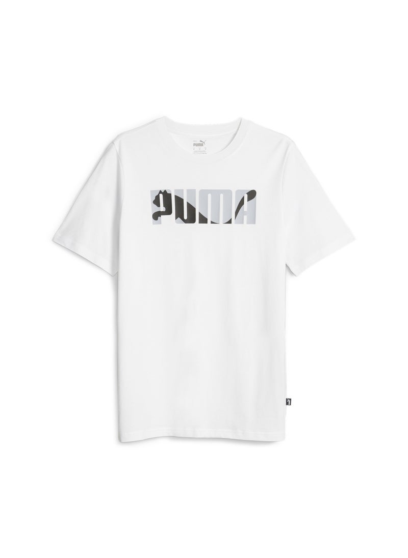 PUMA - GRAPHICS Mens White T-shirt - Image 1