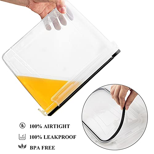Wildone Airtight Food Storage Containers Cereal & Dry Food Storage Container Set of 6(Black Lid), Leak-proof & BPA Free, With 1 Measuring Cup & 20 Chalkboard Labels & 1 Chalk Marker - Image 5