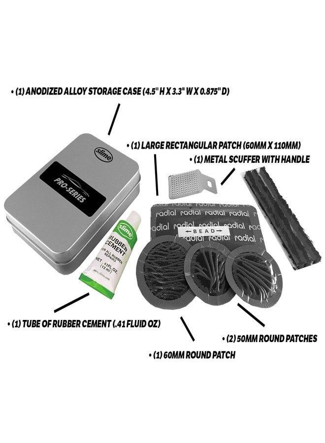 Slime 20458 Tire Repair Patch & Plug Kit, Pro-Series, Storage Tin, 10-Pieces - Image 3