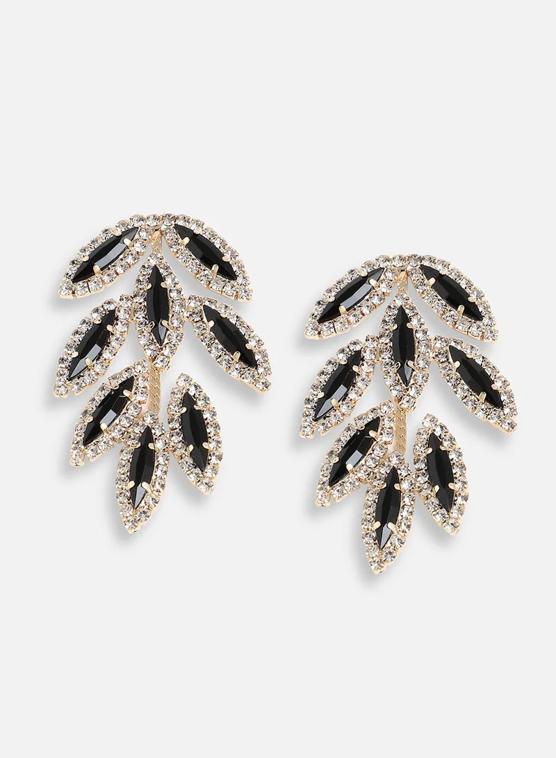 سوهي مطلية بالذهب مصمم الحجر انخفاض القرط الطرف