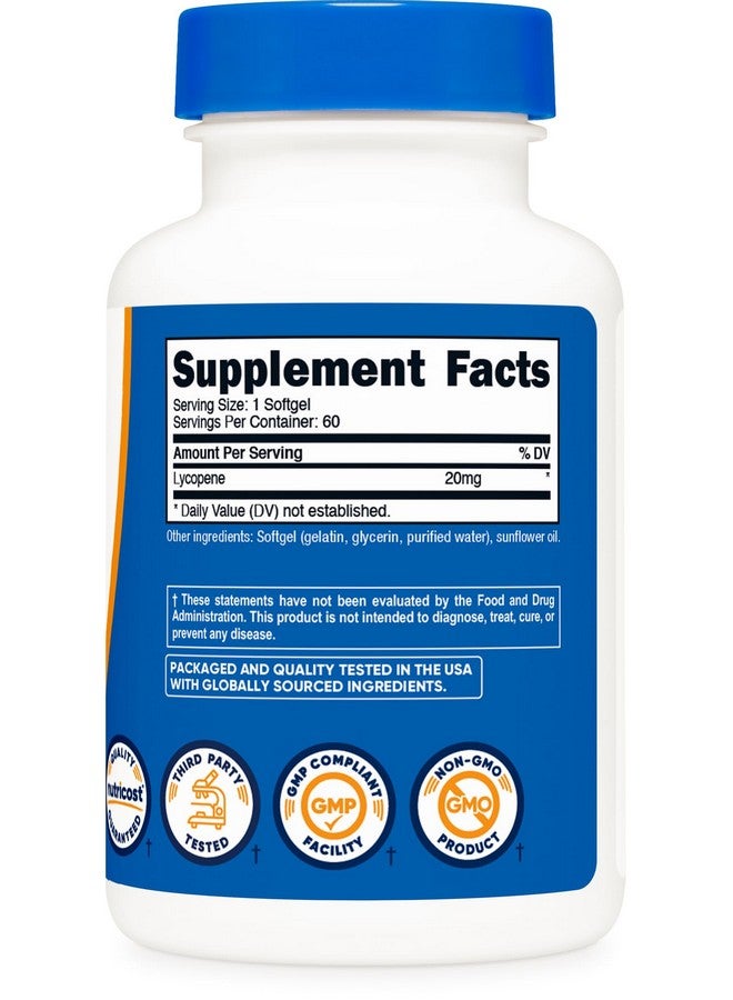 نيوتريكوست ليكوبين (20 ملجم) 60 كبسولة هلامية - خالية من الجلوتين وغير معدلة وراثيًا - Image 5