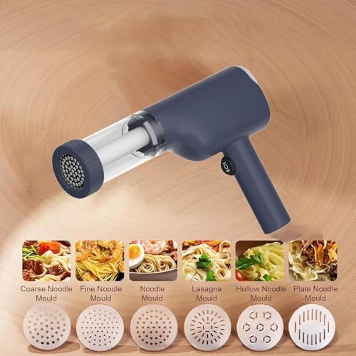 WENGTY Pasta Maker Machine 6 in 1 Cordless Portable Noodle Maker Detachable Handheld Automatic Pasta Maker - Image 5