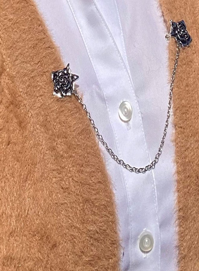 إيفلوتس مشبك سترة إيفيلوتس روز، سلسلة طوق - مشابك كارديجان بتصميم كلاسيكي لتثبيت السترة والشال والوشاح - Image 5