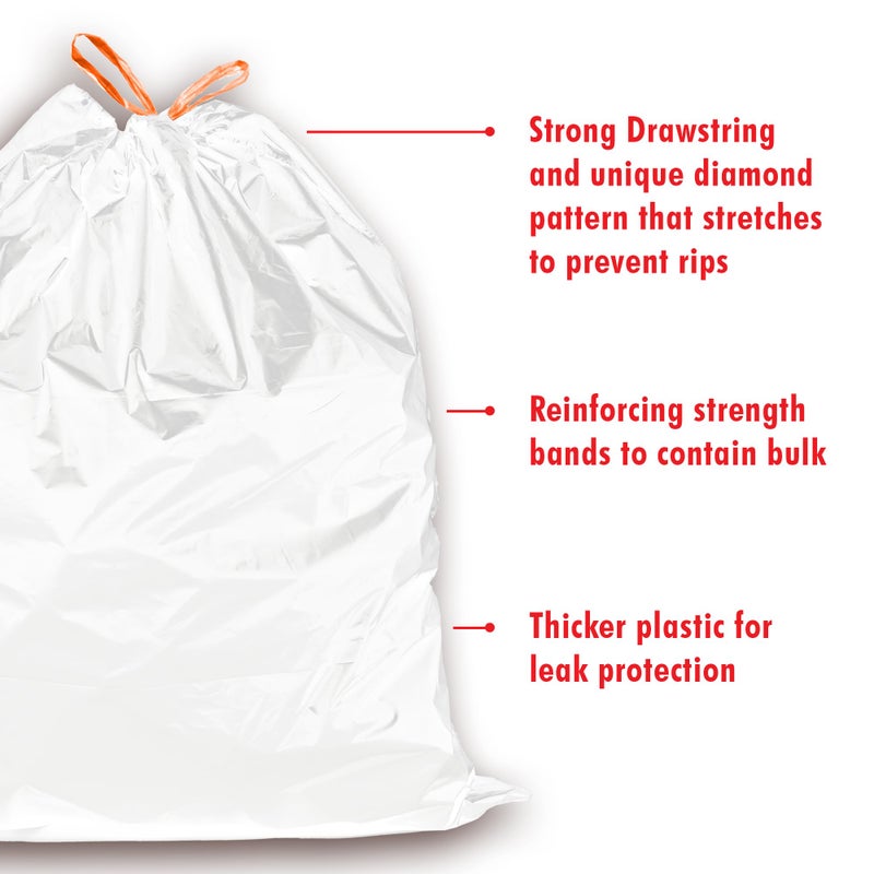 iTouchless Tall Trash Bags for Rubbish Recycling Compost in the Home, Office, Fits 8 Gallon Garbage Can, Strong Bathroom Kitchen Bin Liners, Clear, 40 Count - Image 4