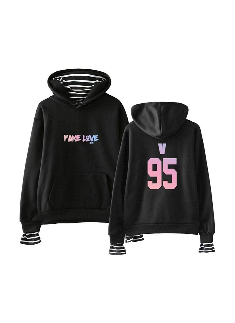 General - BTS Love Yourself Concert Hoodie Black - Image 1
