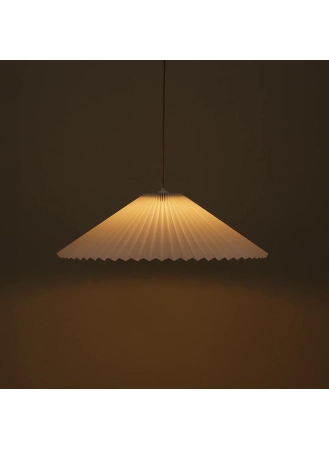 Zaboon Pendant Lamp Shade, Pleated White, 59 Cm - Image 2