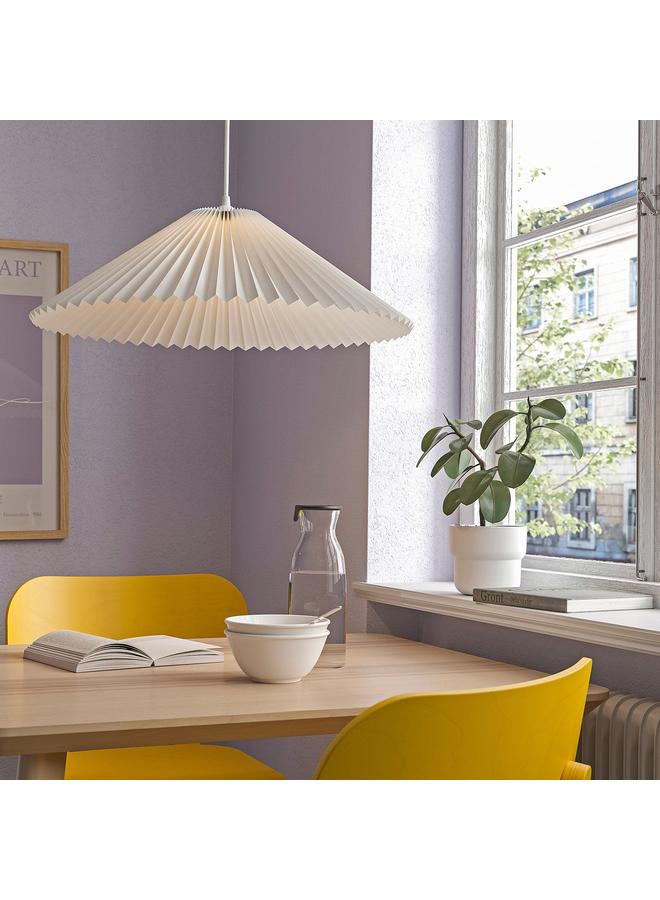 Zaboon Pendant Lamp Shade, Pleated White, 59 Cm - Image 3