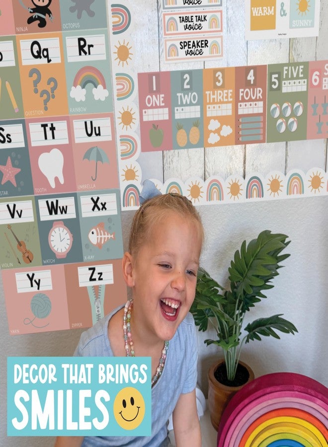 Hadley Designs 50ft Bulletin Board Borders Trim - Classroom Borders for Bulletin Board Decorations, Daycare Teacher Must Haves, Home & Office DIY Supplies, Boho Back to School & Workplace Events Party Decor - Image 3