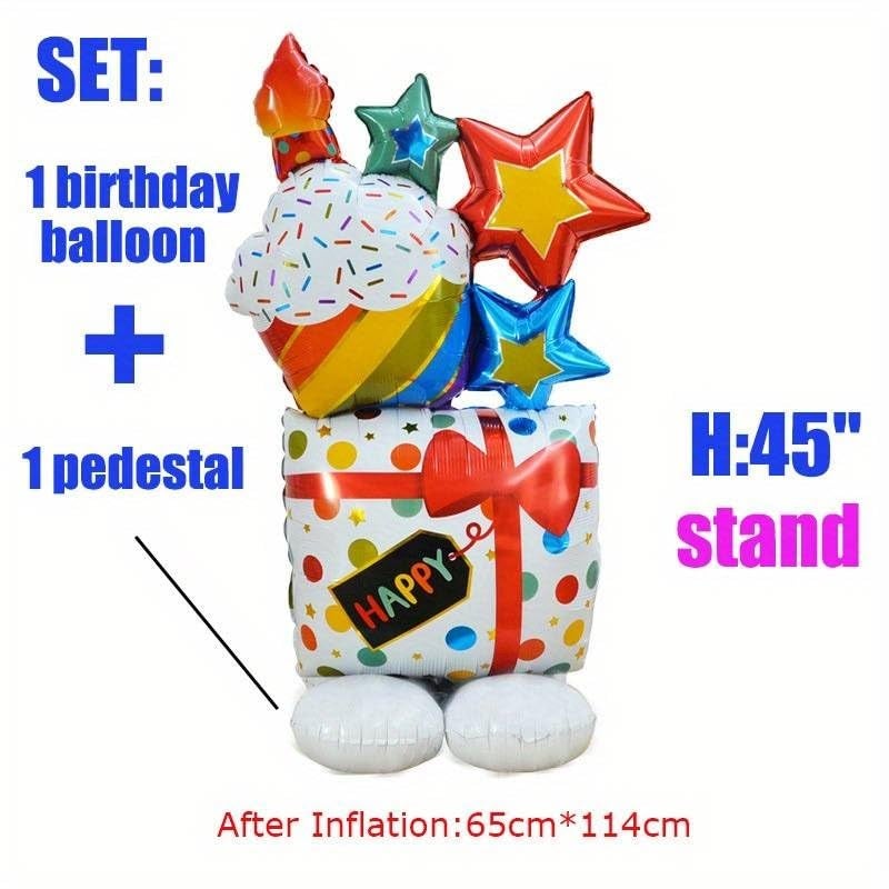 Atpata Funky 45 inch Jumbo Happy Birthday Foil Balloon with Balloon bed base - Image 4